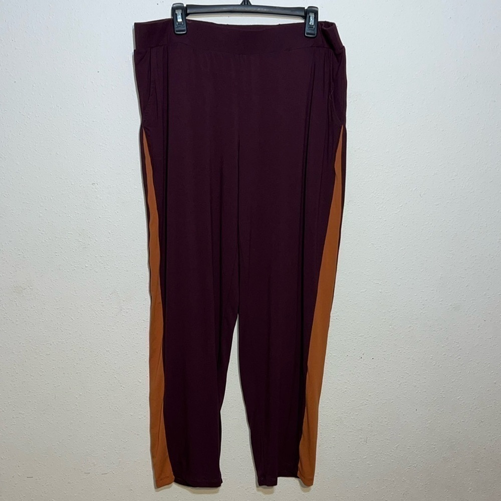 LOGO Lori Goldstein Two Tone Lounging Pants Size Large